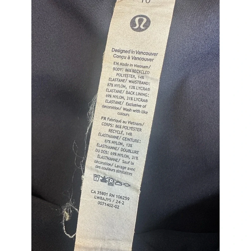 Lululemon Varsity High-Rise Pleated Tennis Skirt Shorts Pocket Skort Black 10 - Picture 8 of 16